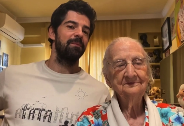 Miguel Ángel Muñoz y su tía bisabuela La Tata