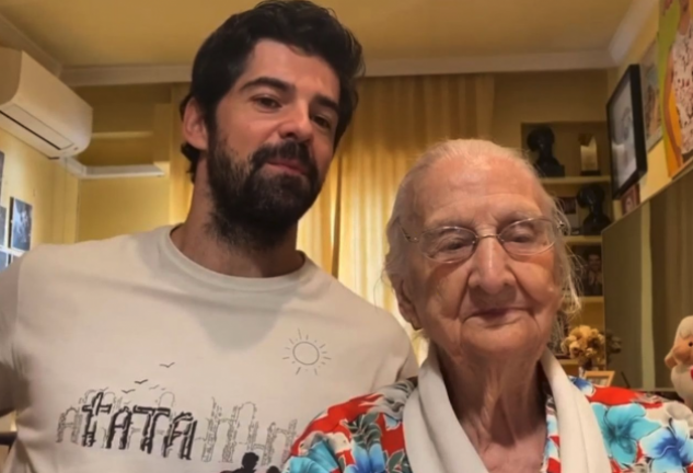 Miguel Ángel Muñoz y su tía bisabuela La Tata
