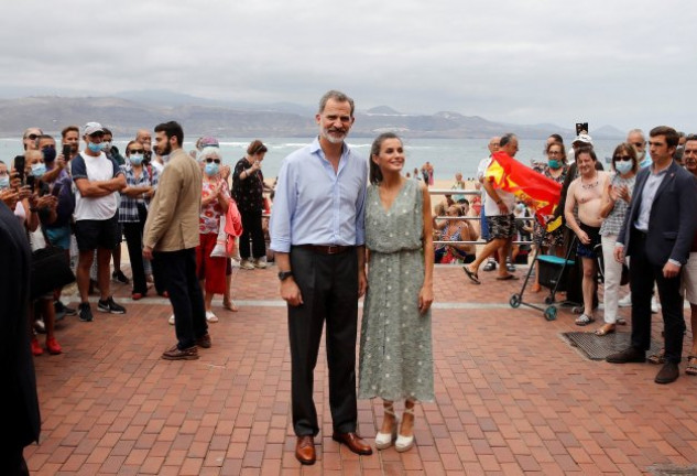 Los Reyes en la playa de las Canteras de Las Palmas de Gran Canaria.