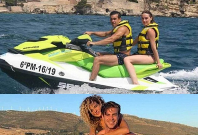 Mario Casas y Débora François, en Mallorca, mientras que Sheila Casas y Javier Pedraza disfrutaban en Tarifa.