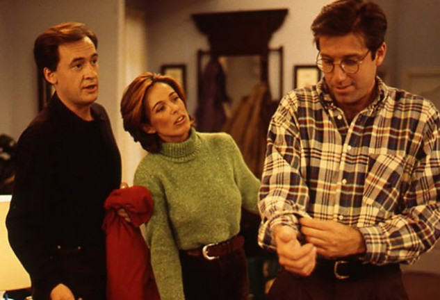 Francis Lorenzo, Lydia Bosch y Emilio Aragón, en una escena de la famosa serie de los años 90.