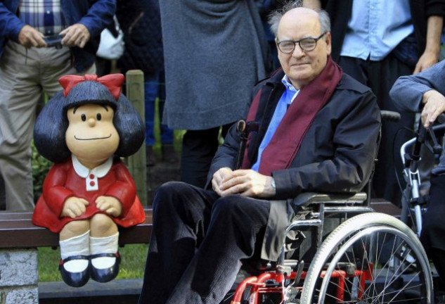 El dibujante argentino Quino, en la entrega de los Premios Príncipe de Asturias de 2014.