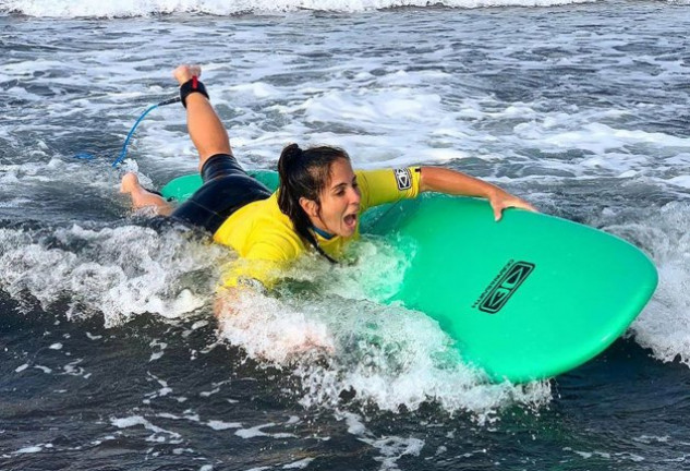 Anabel Pantoja se ha convertido en una amante de los deportes de agua. 