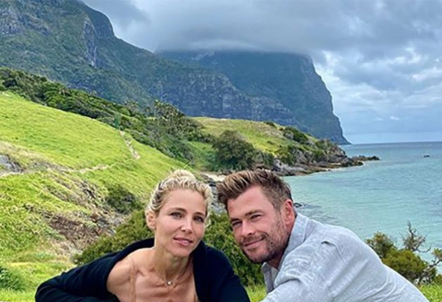 El matrimonio disfrutó de su familia y amigos durante un fin de semana en la remota isla de Lord Howe, una de las más sostenibles del planeta.