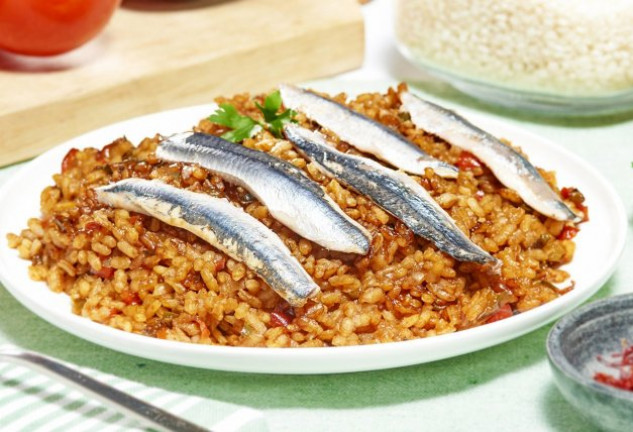 Arroz con boquerones