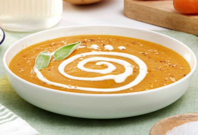 Crema de calabaza, boniato y zanahoria