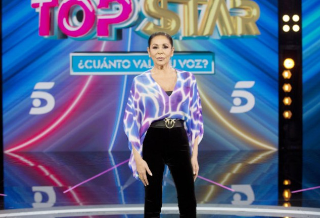 Isabel Pantoja en la promoción de Top Star, en Telecinco.