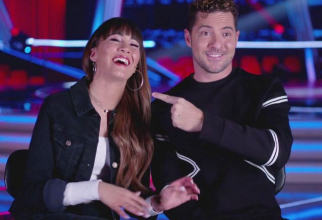 Aitana y David Bisbal forman equipo en La Voz Kids.