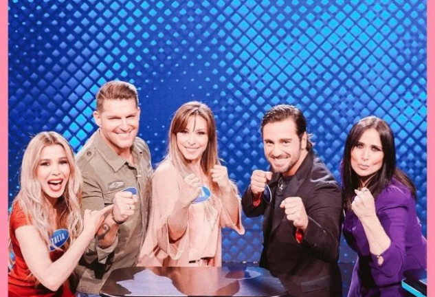 Natalia, Manu Tenorio, Gisela, David Bustamante y Rosa hicieron equipo en 'Family Feud'.