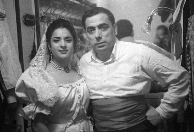 Lola y Manolo Caracol en su primer espectáculo juntos, "Zambra".