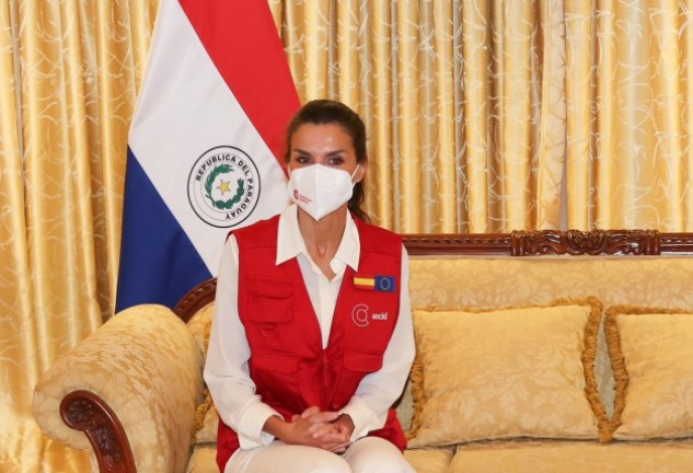 La reina Letizia durante su reciente visita a Paraguay. 