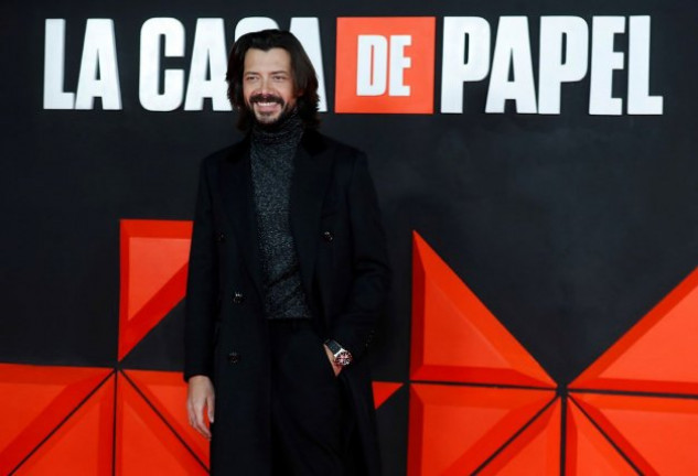 Álvaro Morte en la presentación de la última temporada de “La casa de papel”.