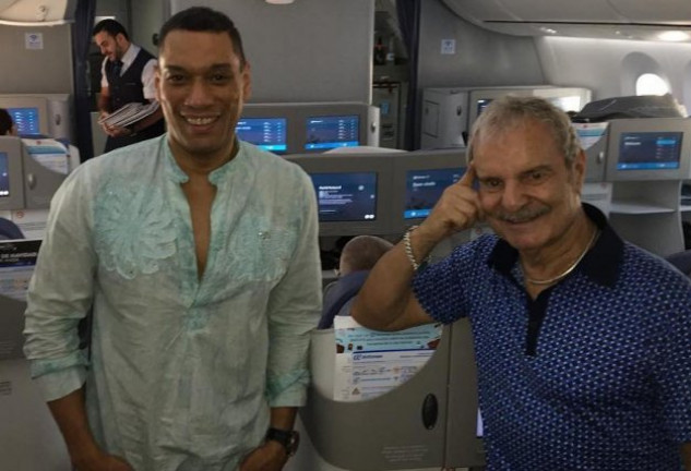 Elio Valderrama y Jesús Mariñas, durante uno de sus viajes.