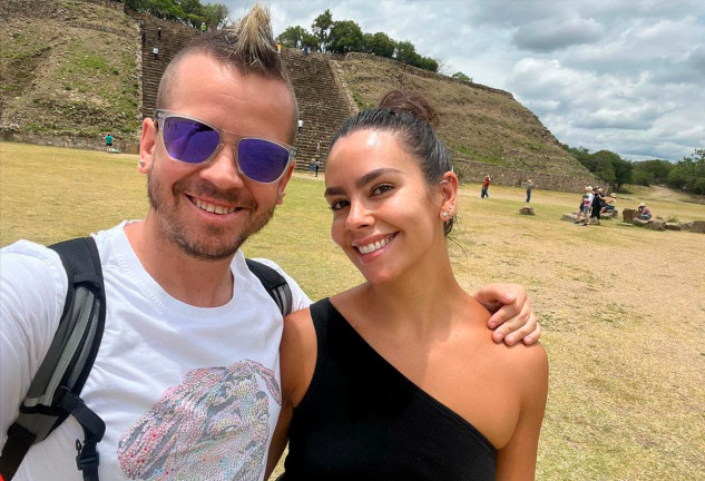 Pedroche y su marido, Dabiz Muñoz, en las ruinas arqueológicas de Palenque, en Chiapas.