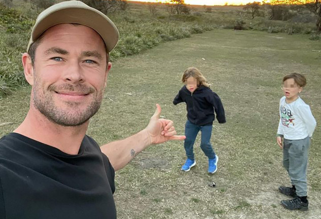 ¡Chris Hemsworth y sus hijos son inseparables!