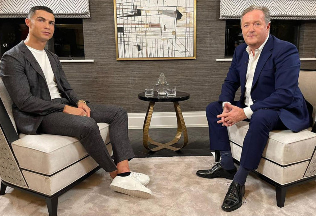 Cristiano Ronaldo entrevistado por el periodista Piers Morgan