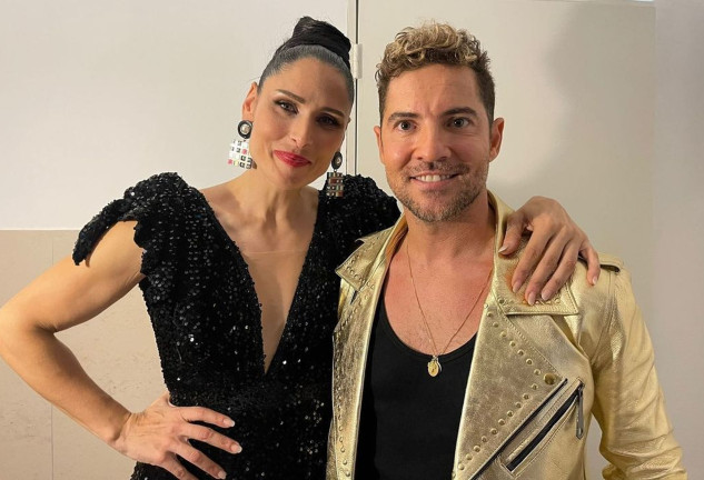 Rosa López y David Bisbal entre bastidores (@rosalopezoficial)