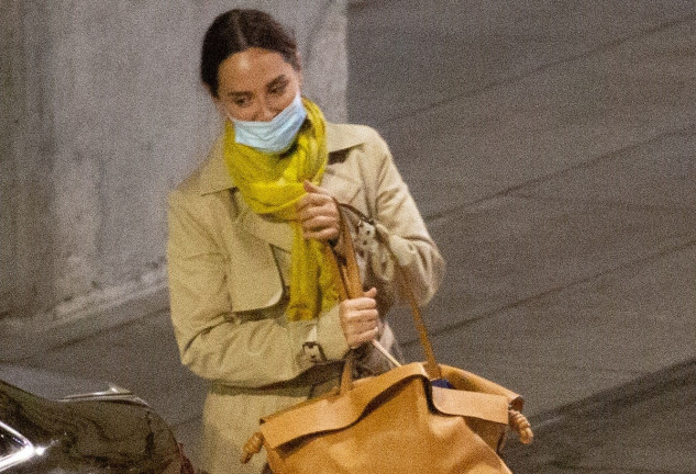 Tamara Falcó, a su llegada al aeropuerto de Adolfo Suárez-Madrid Barajas