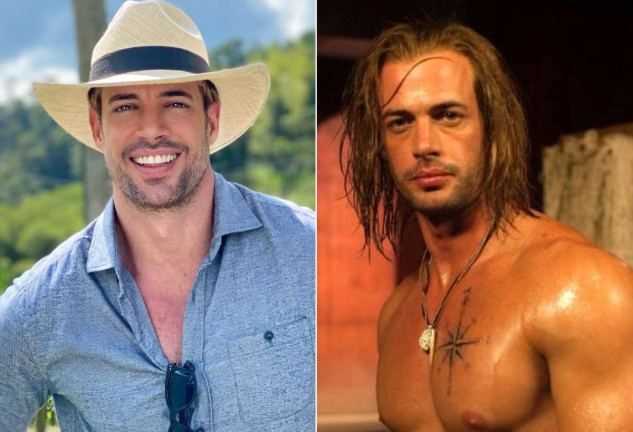 William Levy en un fotomontaje actual y con pelo largo.