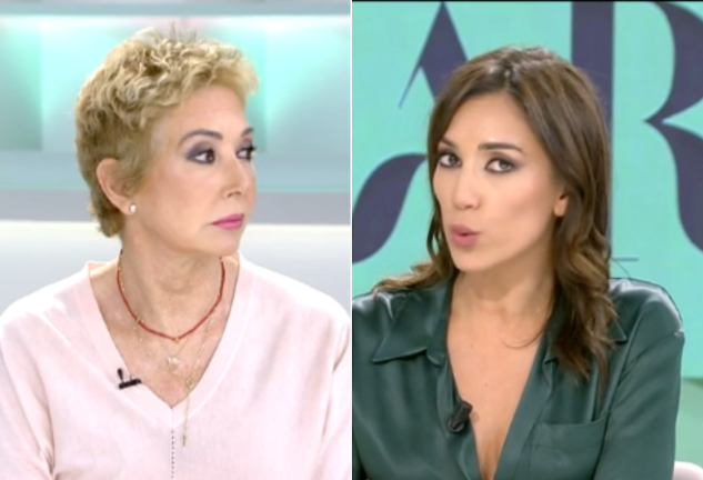 Ana Rosa Quintana y Patricia Pardo en el plató de TV.