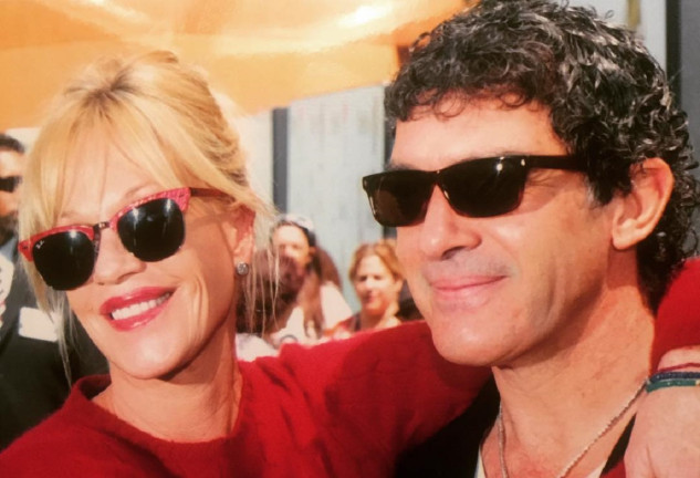 Antonio Banderas y Melanie Griffith, en una imagen de las redes sociales de la actriz.