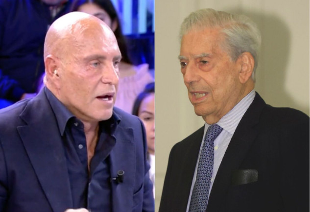 Kiko Matamoros y Mario Vargas Llosa en un montaje