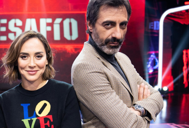 Juan del Val y Tamara Falcó, en el plató de 'El desafío'.