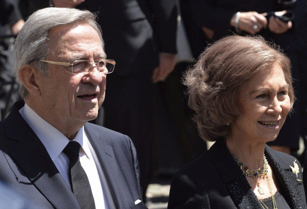 La reina Sofía y Constantino de Grecia en una imagen de 2013