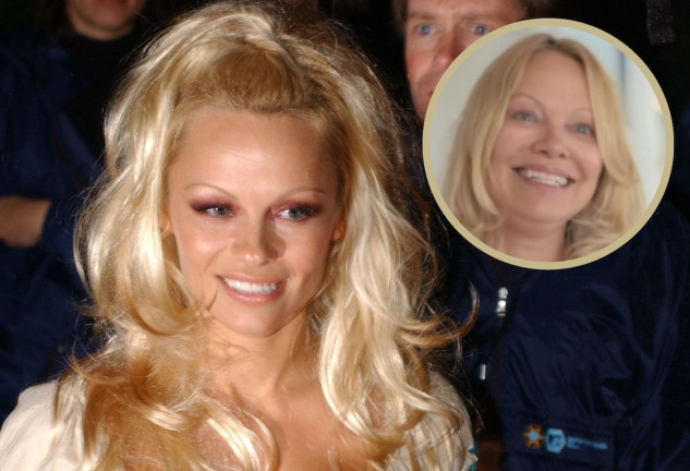 Pamela Anderson en un montaje antes y después.