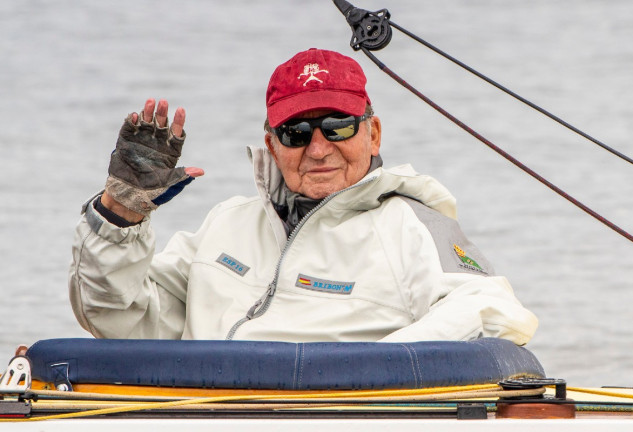 Juan Carlos I, en su yate 'Bribón'.