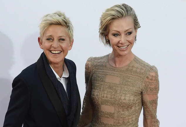 Ellen DeGeneres y su pareja.