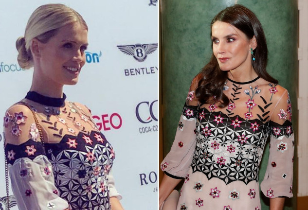 La reina Letizia y Kitty Spencer, vestidas iguales.