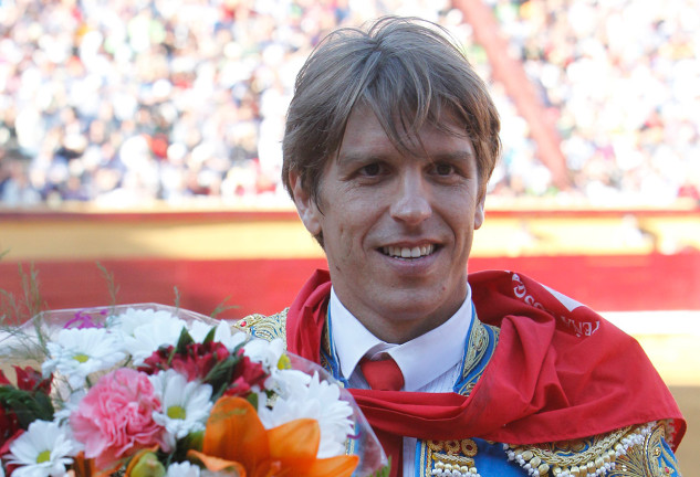 Manuel Díaz tras una corrida de toros.