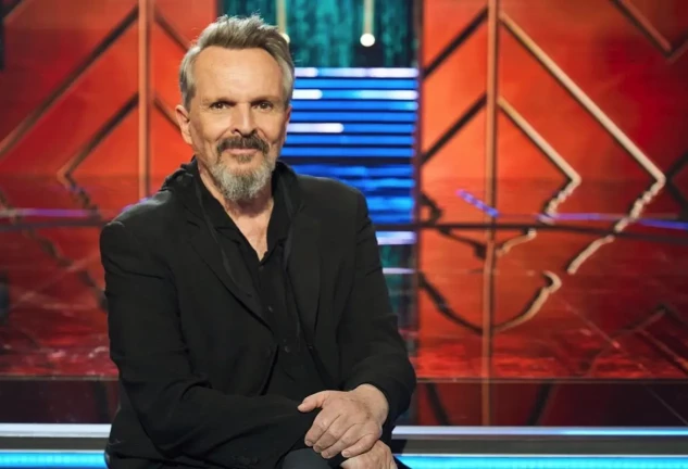 Miguel Bosé en una imagen en el plató de 'Cover night'.