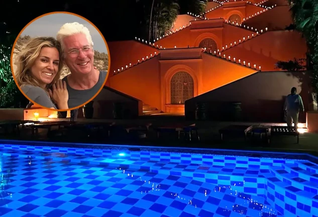 Alejandra Silva y Richard Gere piscina de su hotel de lujo y sostenible