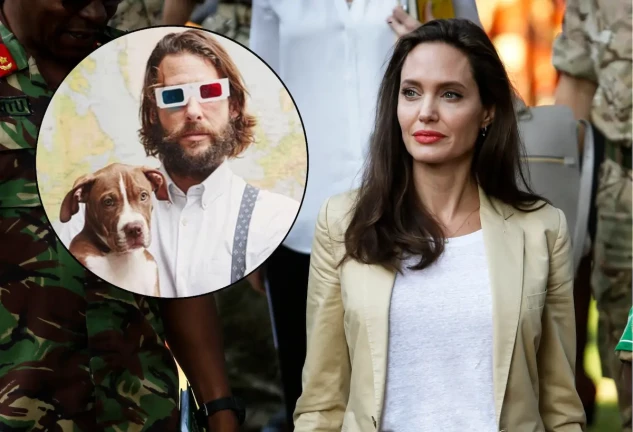 Angelina Jolie y David Mayer de Rothschild en un montaje.