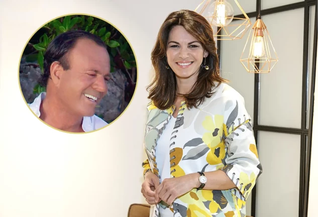 Fabiola Martínez con Julio Iglesias en un montaje.