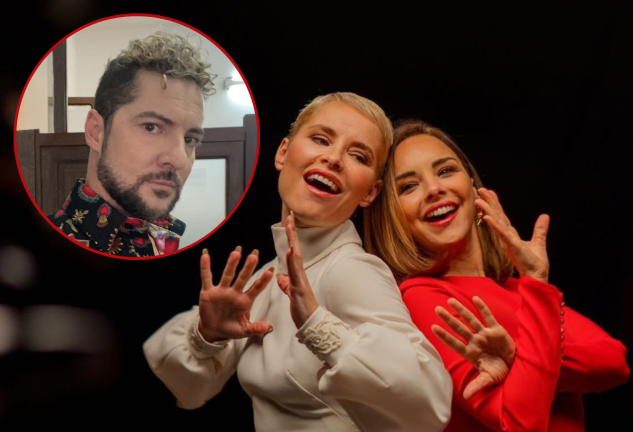 Soraya y Chenoa en un montaje con David Bisbal