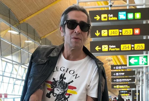 Mario Vaquerio en el aeropuerto.