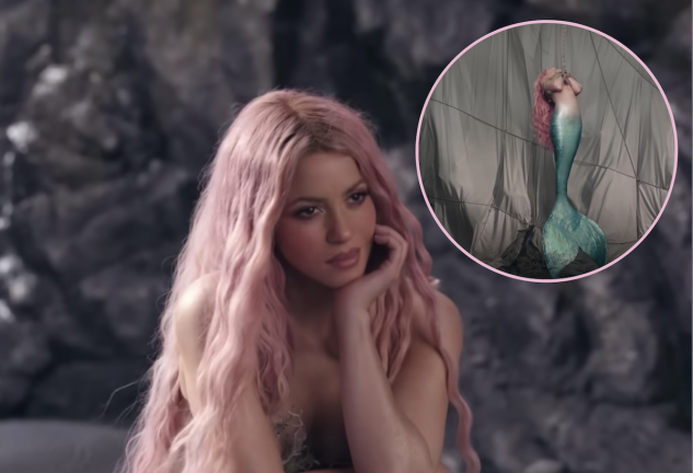 Shakira de sirena en capturas de su videoclip 'Copa vacía'