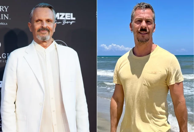 Miguel Bosé y Nacho Palau en un montaje.