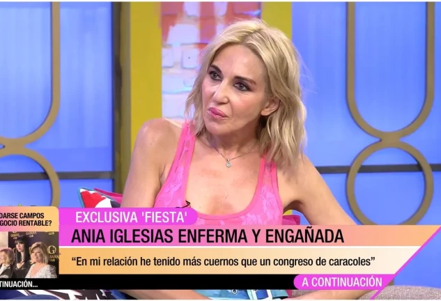 Ania Iglesias, en el plató de 'Fiesta'.