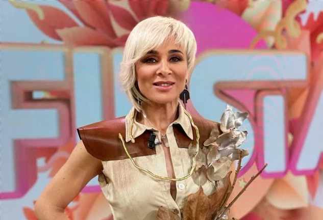 Ana María Aldón, durante la emisión del programa 'Fiesta'.