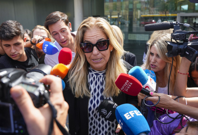 Arantxa Sánchez Vicario saliendo del juzgado 25 de lo penal en la Ciudad de la Justicia de Barcelona.