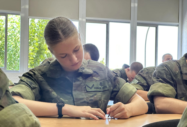 La princesa Leonor, en la Academia Militar de Zaragoza.