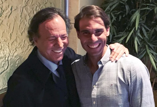 Julio Iglesias y su gran amigo Rafa Nadal.