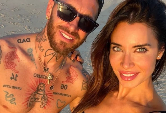 Pilar Rubio y Sergio Ramos, en una imagen de redes sociales.