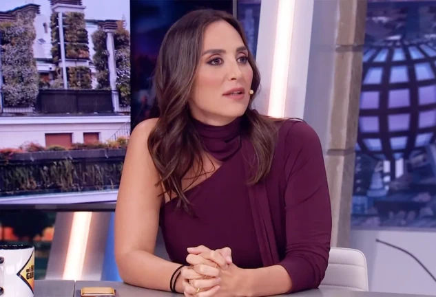 Tamara Falcó en un plató de Mediaset.