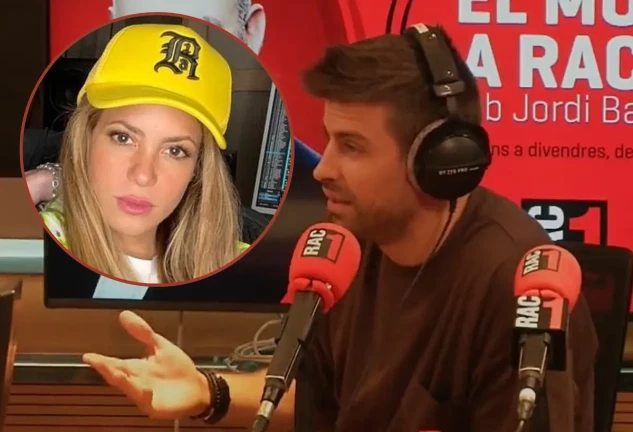 Gerard Piqué en un montaje con Shakira