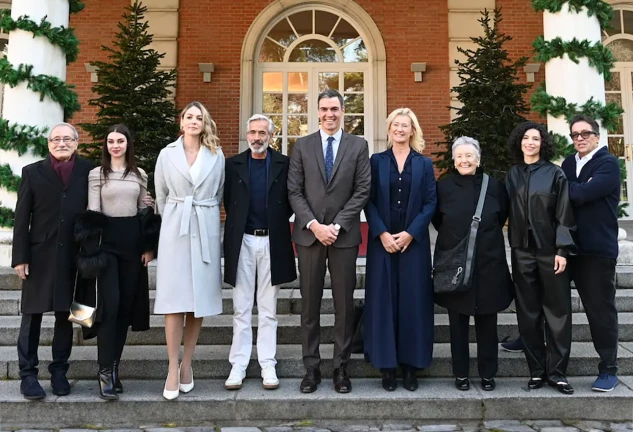 Pedro Sanchez con los Alcantara